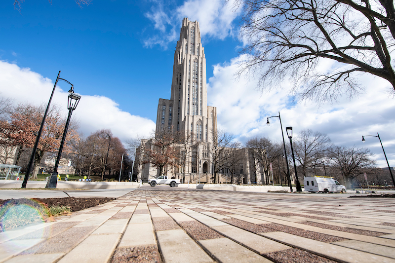front view of cathedral of learning